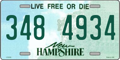 NH license plate 3484934