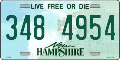 NH license plate 3484954