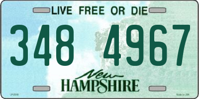 NH license plate 3484967