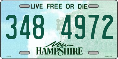 NH license plate 3484972