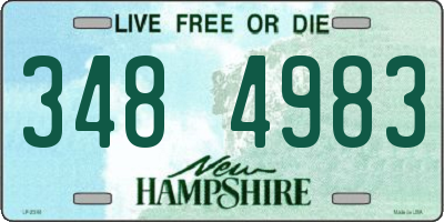 NH license plate 3484983