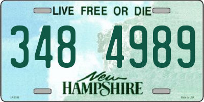 NH license plate 3484989