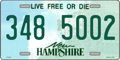 NH license plate 3485002