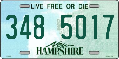 NH license plate 3485017