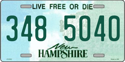 NH license plate 3485040