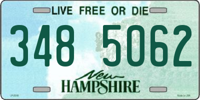NH license plate 3485062