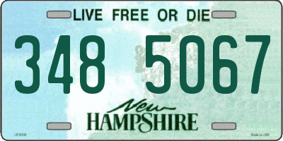 NH license plate 3485067