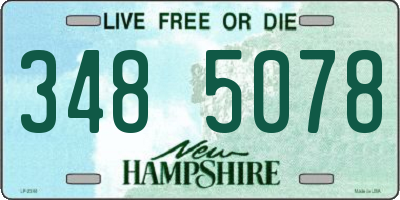 NH license plate 3485078