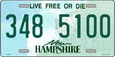 NH license plate 3485100