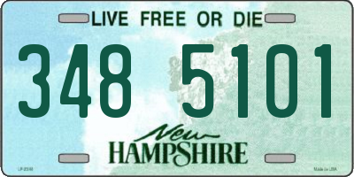 NH license plate 3485101