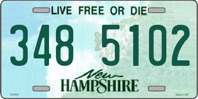 NH license plate 3485102