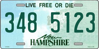 NH license plate 3485123