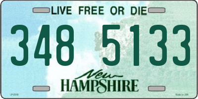 NH license plate 3485133