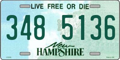 NH license plate 3485136