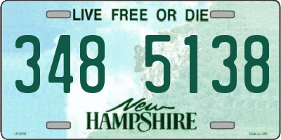 NH license plate 3485138