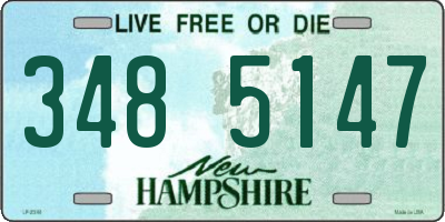 NH license plate 3485147