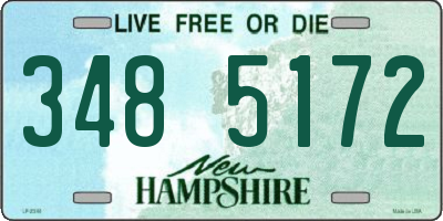 NH license plate 3485172