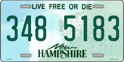 NH license plate 3485183
