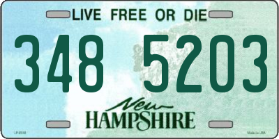 NH license plate 3485203