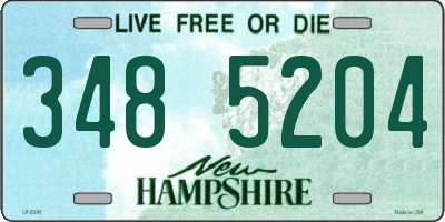 NH license plate 3485204