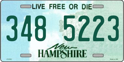 NH license plate 3485223