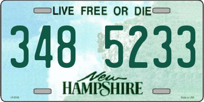 NH license plate 3485233