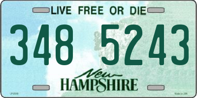 NH license plate 3485243