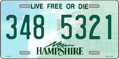 NH license plate 3485321