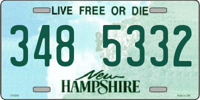 NH license plate 3485332