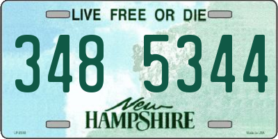 NH license plate 3485344