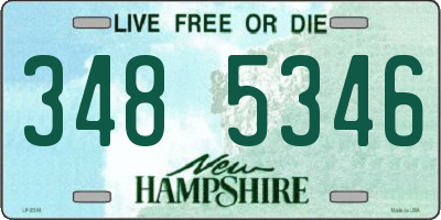 NH license plate 3485346