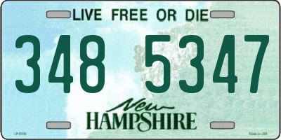 NH license plate 3485347