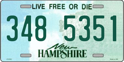 NH license plate 3485351