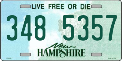 NH license plate 3485357