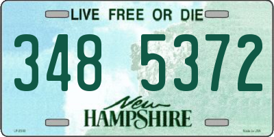 NH license plate 3485372