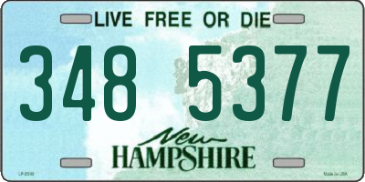 NH license plate 3485377