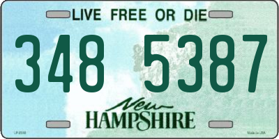 NH license plate 3485387