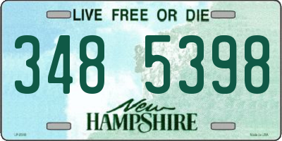 NH license plate 3485398