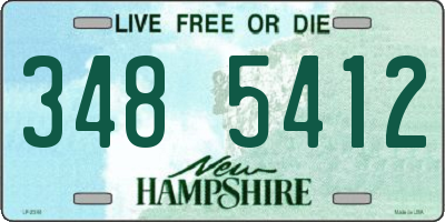 NH license plate 3485412