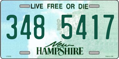 NH license plate 3485417