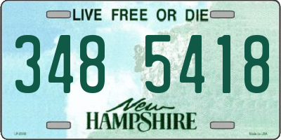 NH license plate 3485418