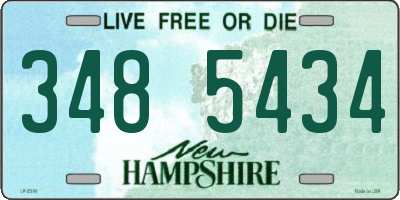 NH license plate 3485434