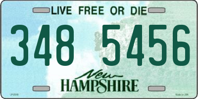 NH license plate 3485456