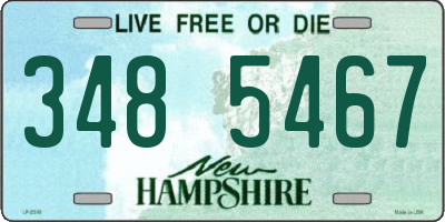 NH license plate 3485467
