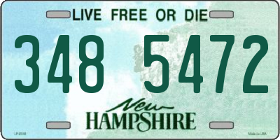 NH license plate 3485472