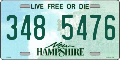 NH license plate 3485476