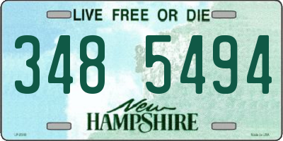 NH license plate 3485494