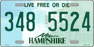 NH license plate 3485524