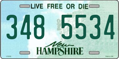 NH license plate 3485534