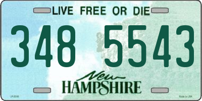 NH license plate 3485543
